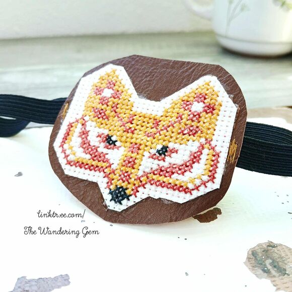 OOAK Fox Eye Patch, Adjustable Costume Accessory, Statement Vision Ocular Aid - Picture 4 of 6